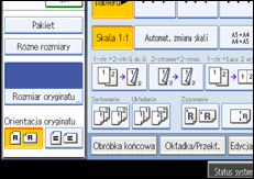Ilustracja ekranu panela operacyjnego