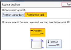 Ilustracja ekranu panela operacyjnego