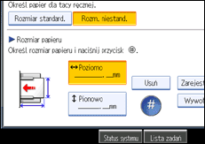 Ilustracja ekranu panela operacyjnego