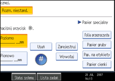 Ilustracja ekranu panela operacyjnego
