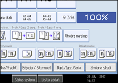 Ilustracja ekranu panela operacyjnego