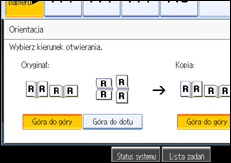 Ilustracja ekranu panela operacyjnego