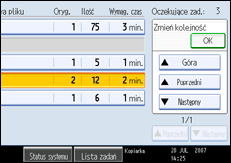 Ilustracja ekranu panela operacyjnego