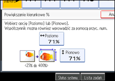 Ilustracja ekranu panela operacyjnego