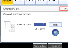 Ilustracja ekranu panela operacyjnego