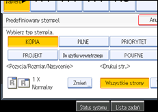 Ilustracja ekranu panela operacyjnego