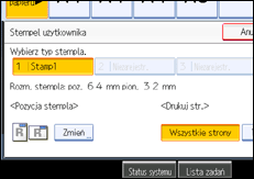 Ilustracja ekranu panela operacyjnego