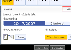 Ilustracja ekranu panela operacyjnego