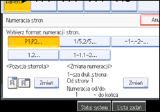 Ilustracja ekranu panela operacyjnego