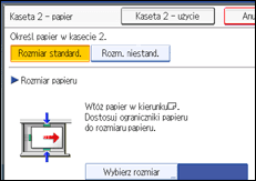 Ilustracja ekranu panela operacyjnego