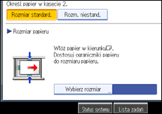 Ilustracja ekranu panela operacyjnego