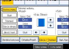 Ilustracja ekranu panela operacyjnego