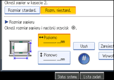Ilustracja ekranu panela operacyjnego
