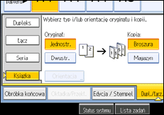 Ilustracja ekranu panela operacyjnego