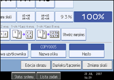 Ilustracja ekranu panela operacyjnego