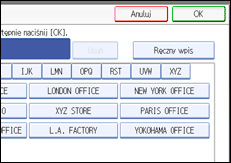 Ilustracja ekranu panela operacyjnego