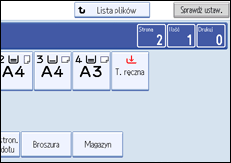 Ilustracja ekranu panela operacyjnego