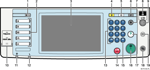 Rysunek panelu operacyjnego z powi�kszonym wycinkiem