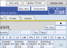 Ilustraci&oacute;n de la pantalla del panel de operaciones