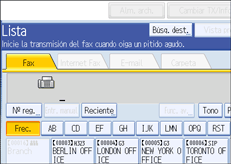 Ilustración de la pantalla del panel de operaciones