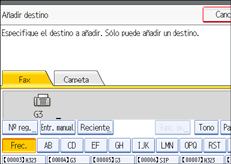 Ilustraci&oacute;n de la pantalla del panel de operaciones