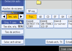 Ilustraci&oacute;n de la pantalla del panel de operaciones