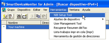 Ilustración de la pantalla de la aplicación
