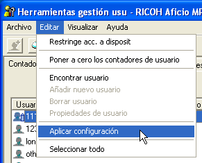 Ilustración de la pantalla de la aplicación