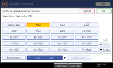 Ilustraci&oacute;n de la pantalla del panel de operaciones