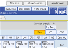 Ilustraci&oacute;n de la pantalla del panel de mandos