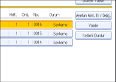 İşlem paneli ekran çizimi