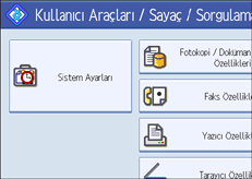 ��lem paneli ekran &ccedil;izimi