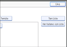��lem paneli ekran� g&ouml;sterimi