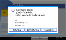 ��lem paneli ekran� g&ouml;sterimi