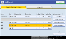 ��lem paneli ekran� g&ouml;sterimi