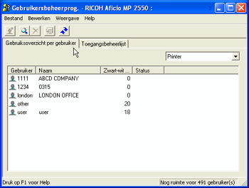 Illustratie applicatiescherm
