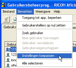 Illustratie applicatiescherm