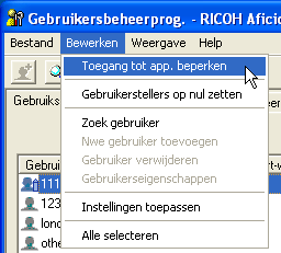 Illustratie applicatiescherm