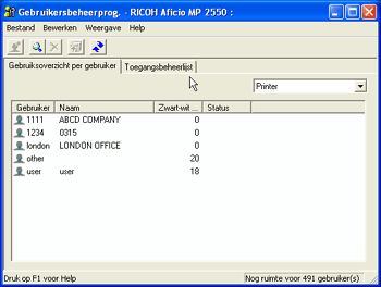 Illustratie applicatiescherm