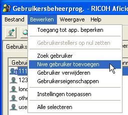 Illustratie applicatiescherm
