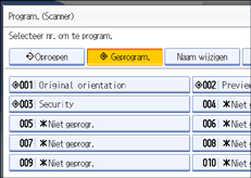 Schermafbeelding Bedieningspaneel