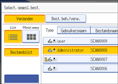 Schermafbeelding Bedieningspaneel
