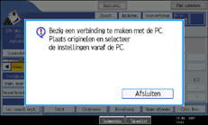 Schermafbeelding Bedieningspaneel