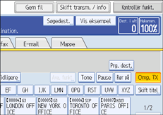 Illustration af kontrolpanelet