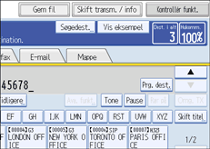 Illustration af kontrolpanelet