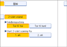 Illustration af kontrolpanelet