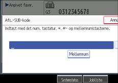 Illustration af kontrolpanelet