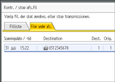 Illustration af kontrolpanelet