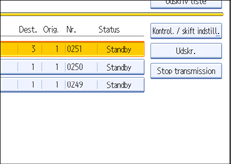 Illustration af kontrolpanelet