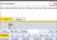 Illustration af kontrolpanelet
